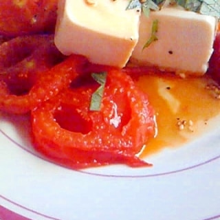 豆腐とイタリアンレッドトマトのサラダ